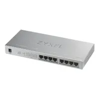 Bilde av Zyxel GS1008HP - Switch - 8 x 10/100/1000 (PoE+) - stasjonær, veggmonterbar - PoE+ (60 W) PC tilbehør - Nettverk - Switcher