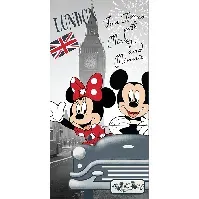 Bilde av badehåndkle - Mickey &amp; Minnie - London - 70x140cm Håndklær , Håndklestørrelser , Badehåndkle 70x140 cm