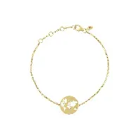 Bilde av byBiehl Beautiful World Gull-belagt armbånd med jordkloden som charm Accessories - Smykker - Armbånd
