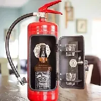 Bilde av håndlaget brannslukningsapparat mini bar metall mini bar gave til whisky elskere, brannslukningsapparat mini bar, tank bar sett, nyhet brannslukningsapparat, h