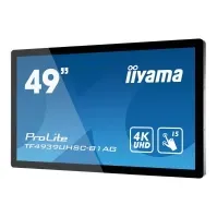 Bilde av iiyama ProLite TF4939UHSC-B1AG - 49 Diagonalklasse LED-bakgrunnsbelyst LCD-skjerm - interaktiv digital skilting - med pekeskjerm (multiberørings) - 4K UHD (2160p) 3840 x 2160 - matt svart PC tilbehør - Skjermer og Tilbehør - Digitale skilt