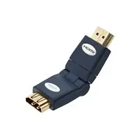 Bilde av in-akustik Premium HDMI Angle Adapter 360 - HDMI-adapter - HDMI hann til HDMI hunn - svart - 180°-dreiekontakt PC tilbehør - Kabler og adaptere - Adaptere