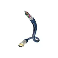 Bilde av in-akustik Premium High Speed HDMI Cable With Ethernet - HDMI-kabel med Ethernet - HDMI hann til HDMI hann - 3 m - trippel beskyttelse - blå, sølv PC tilbehør - Kabler og adaptere - Videokabler og adaptere