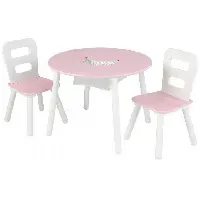 Bilde av kidkraft Bord og stoler sett rosa Bord og stoler sett rosa/hvit 26165 Bord og stoler