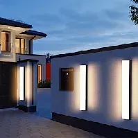 Bilde av lang vegglampe 30/48/60/90cm moderne led-lys, varmhvit vanntett akryl lampetlykt for stue, bad, garasje, uteplass
