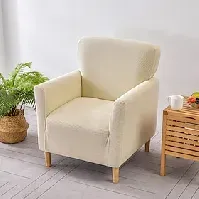 Bilde av lenestoltrekk slipcover t-formet jacquard mais fleece badekar stol for stue soverom kontor elastisk enkelt sofatrekk hjem bardisk