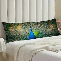 Bilde av påfugl dekorative puter trekk 1 stk myk firkantet putetrekk putevar for soverom stue sofa sofa stol