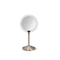 Bilde av simplehuman sammenleggbart speil med sensor, 12 cm, oppladbart, rustfritt stål rosegull Sminke - Sminketilbehør - Sminkespeil