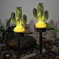 Bilde av solar plen lys kaktus plante formet hage lys utendørs vanntett harpiks dekor villa gårdsplass uteplass park sti landskap dekorasjon 1 stk