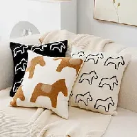 Bilde av teddy fløyel nordisk hest dekorative putetrekk for soverom stue sofa sofa soft touch