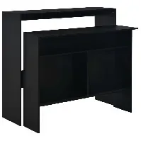 Bilde av vidaXL Barbord med 2 bordplater svart 130x40x120 cm - Møbler > Bord > Spisebord