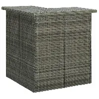 Bilde av vidaXL Hjørnebarbord grå 100x50x105 cm polyrotting - Møbler > Bord > Spisebord