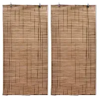 Bilde av vidaXL Rullegardiner 2 stk bambus 100x160 cm brun - Persienne | Markise