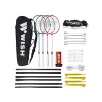 Bilde av Ønsker Alumtec badmintonracket sæt 4 rackete + 3 ailerons + net + linjer Sport & Trening - Sportsutstyr - Badminton