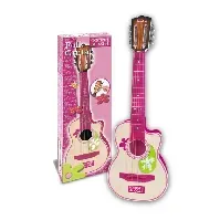Bilde av ​Bontempi - Pink Wooden Guitar with 6 strings, 70 cm (207071) - Leker