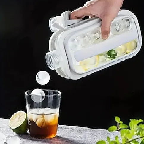 Bilde av best pris 1 stk iskulemaskin vannkoker kjøkken bar tilbehør gadgets kreativ isbitform 2 i 1 multifunksjonell beholdergryte