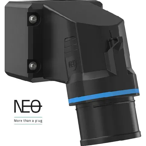 Bilde av best pris 10 stk CEE Veggkontakt NEO 16A 3P, 6H, blå, 230V, på sokkel, fjærbelastet Backuptype - El