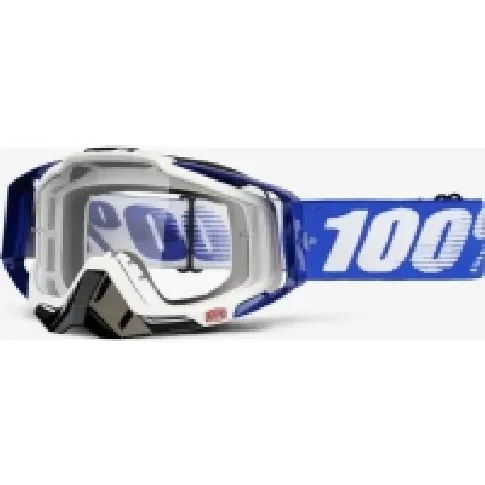 Bilde av best pris 100% Goggles 100% RACECRAFT COBALT BLUE (Transparent Anti-Fog Glass + 10 Skidding) (NEW) Sport & Trening - Ski/Snowboard - Ski briller