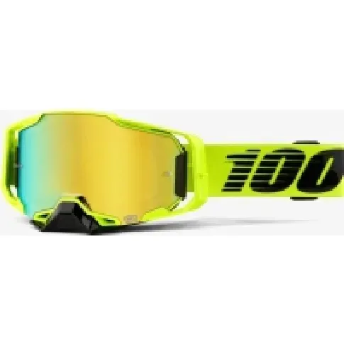 Bilde av best pris 100 % Gogle 100 % ARMEGA Googgle NUCLEAR CITRUS Gold Mirror Lens (Szyba Złota Lustrzana, LT 28%+/-5%) (NY) Sport & Trening - Ski/Snowboard - Ski briller