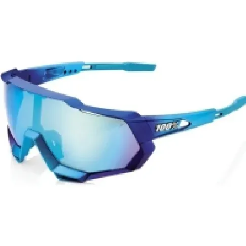 Bilde av best pris 100 % briller 100 % SPEEDTRAP Matte Metallic Into the Fade - Blå Topaz flerlags speillinse (blå flerlags speillinse LT 11 % + transparent linse LT 93 %) (NY 2021) Sykling - Klær - Sykkelbriller