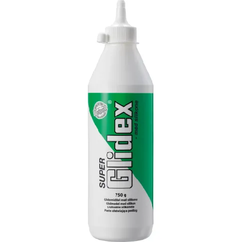 Bilde av best pris 12 stk Super Glidex silikonbasert glidemiddel på flaske, 750 g Backuptype - Beslag