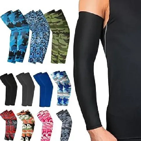 Bilde av best pris 2 stk armermer, sportssol UV-beskyttelse hånddeksel kjølevarmer for løpefiske sykling