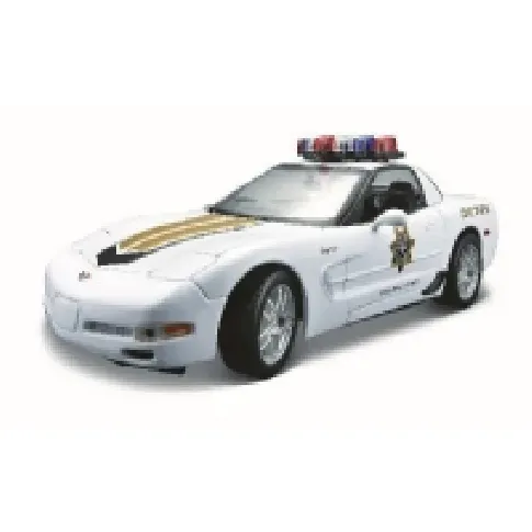 Bilde av best pris 2001 Chevy Corvette Z06 Police 1:18 white Utendørs lek - El & Bensinkjøretøy - ATV