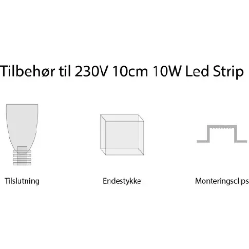 Bilde av best pris 230V LED Strip endestykke LED bånd
