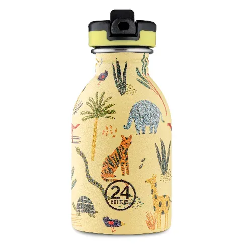 Bilde av best pris 24 Bottles - Kids Collection - Urban Bottle 250 ml w. Sports Lid - Jungle Friends (24B933) - Hjemme og kjøkken