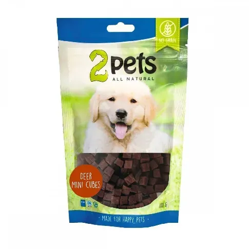 Bilde av best pris 2Pets Minicubes med Hjort (100 g) Hund - Hundegodteri - Godbiter til hund