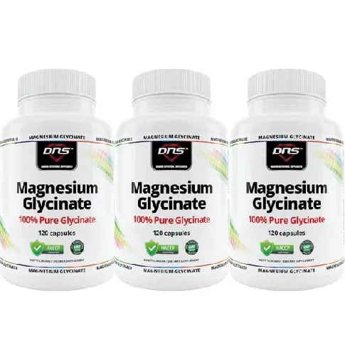 Bilde av best pris 3-Pack 100% Magnesium Glycinate - 3 x 120 kapsler Vitaminer/ZMA