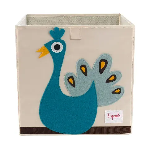 Bilde av best pris 3 Sprouts - Storage Box - Blue Peacock - Baby og barn