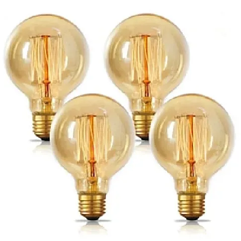 Bilde av best pris 40w edison vintage glødelampe dimbar e26 e27 g80 kandelaberbur glødetråd rav varm hvit for lysarmatur 220-240v