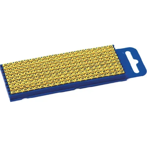 Bilde av best pris 5 stk Trådmarkør (0-9) gul WIC1 for 0,5-1,5 mm² tråd (200 stk.) Backuptype - El