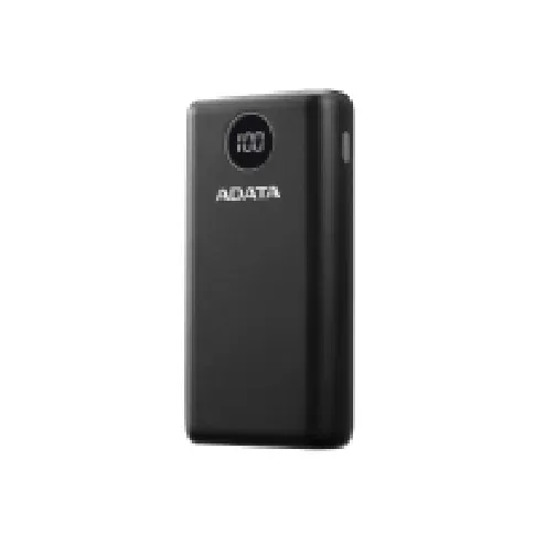 Bilde av best pris ADATA P20000QCD - Strømbank - 20000 mAh - 74 Wh - 18 watt - PD 3.0, QC 3.0 - 4 utgangskontakter (USB, 24 pin USB-C) - på kabel: USB-C - svart Tele & GPS - Batteri & Ladere - Kraftbanker