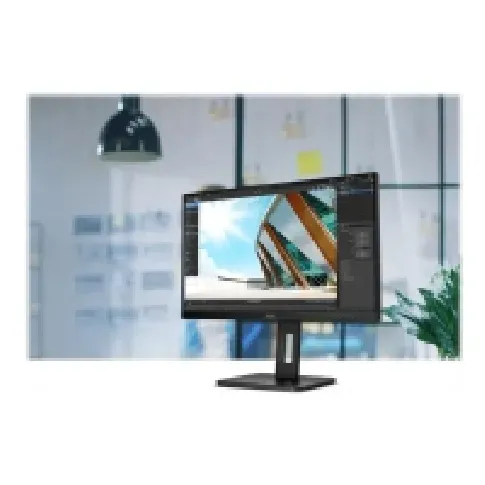 Bilde av best pris AOC 24P2C - LED-skjerm - 24 (23.8 synlig) - 1920 x 1080 Full HD (1080p) @ 75 Hz - IPS - 250 cd/m² - 1000:1 - 4 ms - HDMI, DisplayPort, USB-C - høyttalere - svart PC tilbehør - Skjermer og Tilbehør - Skjermer