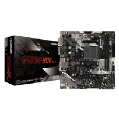 Bilde av best pris ASRock B450M-HDV R4.0 - Hovedkort - mikro ATX - Socket AM4 - AMD B450 Chipset - USB 3.1 Gen 1 - Gigabit LAN - innbygd grafikk (CPU kreves) - HD-lyd (8-kanalers) PC-Komponenter - Hovedkort - AMD hovedkort