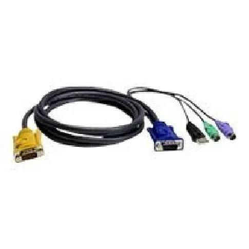 Bilde av best pris ATEN 2L-5303UP - Tastatur / video / musekabel (KVM) - USB, PS/2, HD-15 (VGA) (hann) til 18 pins-SPHD (hann) - 3 m PC tilbehør - KVM og brytere - Tilbehør