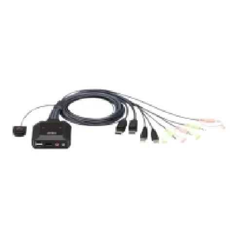 Bilde av best pris ATEN CS22DP - KVM / lyd / USB-svitsj - 2 x KVM/lyd/USB - 1 lokalbruker - stasjonær PC tilbehør - KVM og brytere - Switcher