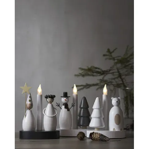 Bilde av best pris Adventslysestake Christmas Joy isbjørn og gran Strikking, pynt, garn og strikkeoppskrifter