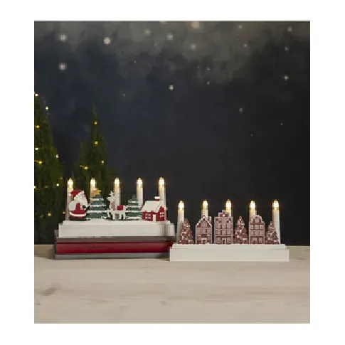 Bilde av best pris Adventslysestake Juletid batteridrevet Strikking, pynt, garn og strikkeoppskrifter
