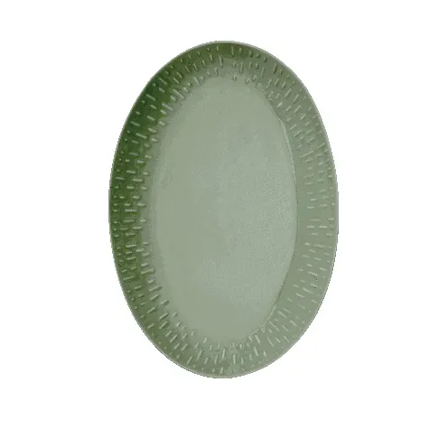 Bilde av best pris Aida - Life in Colour - Confetti - Olive oval dish w/relief porcelain (13414) - Hjemme og kjøkken