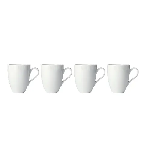 Bilde av best pris Aida - Relief - Set of 4 - White mugs (35181) - Hjemme og kjøkken