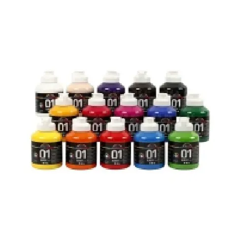Bilde av best pris Akrylmaling A-Color Blank ass. farver (15 x 500 ml) Hobby - Kunstartikler - Akrylmaling