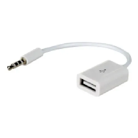 Bilde av best pris Akyga AK-AD-24 - Jakkadapter for USB-A til hodetelefon - USB hunn til 4-polsminijakk hann - 15 cm - hvit TV, Lyd & Bilde - Bærbar lyd & bilde - MP3-Spillere