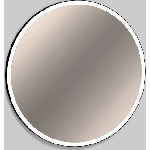 Bilde av best pris Alape speil med lys, dimbar, Ø100 cm, sort Baderom > Innredningen