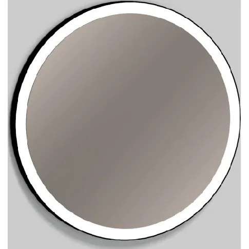Bilde av best pris Alape speil med lys, dimbar, Ø60 cm, sort Baderom > Innredningen