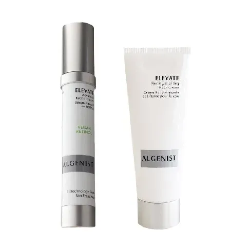 Bilde av best pris Algenist - Elevate Advanced Retinol Serum 30 ml + Algenist - Elevate Firming&Lifting Neck Cream 60 ml - Skjønnhet
