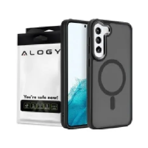 Bilde av best pris Alogy Alogy Armored Case for MagSafe Ring Mag Case for Qi Chargers for Samsung Galaxy S23+ Plus Black Tele & GPS - Mobilt tilbehør - Deksler og vesker