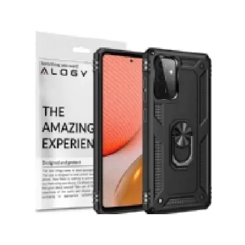 Bilde av best pris Alogy Case armored cover Alogy Stand Armor Ring for Samsung Galaxy A72 Black Tele & GPS - Mobilt tilbehør - Deksler og vesker